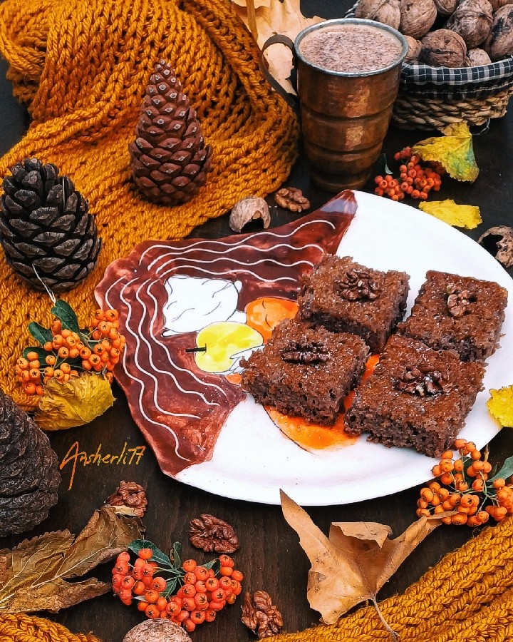 عکس کیک خیس شکلاتی