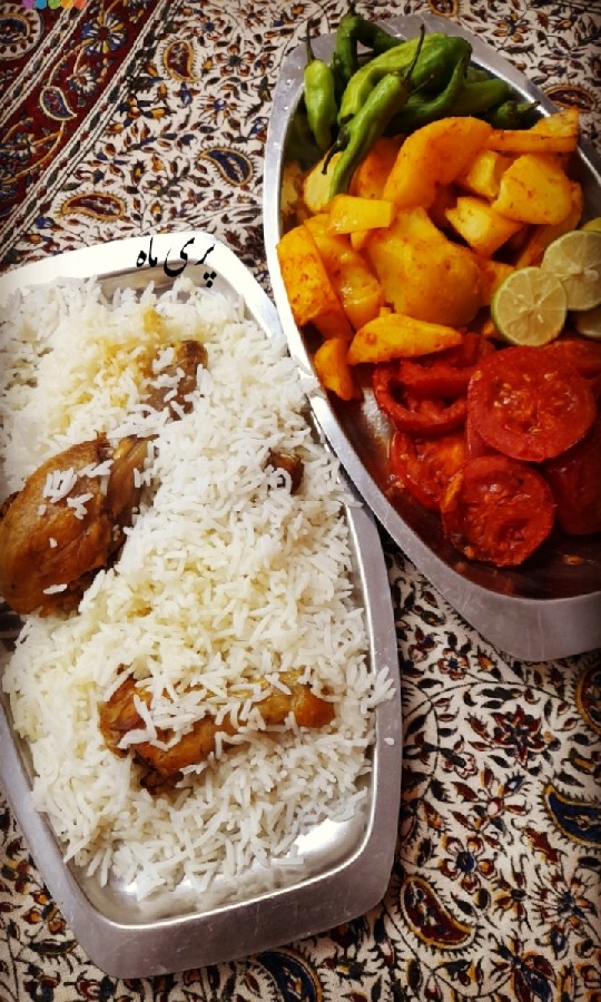 عکس برنج و مرغ