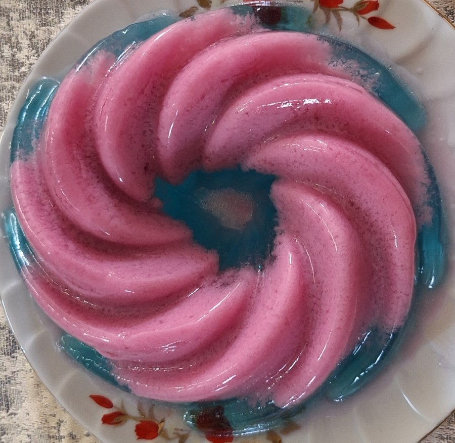 عکس ژله بستنی دو رنگ