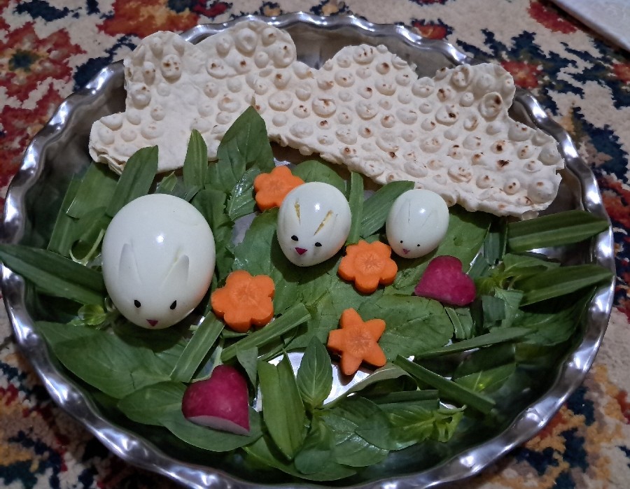 عکس صبحانه سلامت (تخم مرغ خرگوشی) 