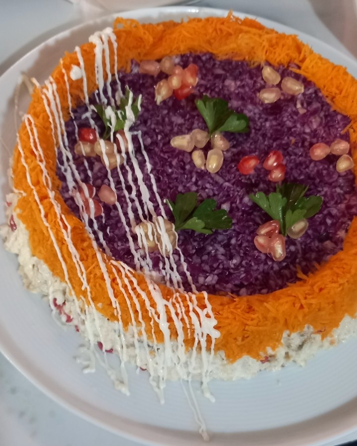 عکس سالاد انار و سالاد اسفناج پیش غذا 