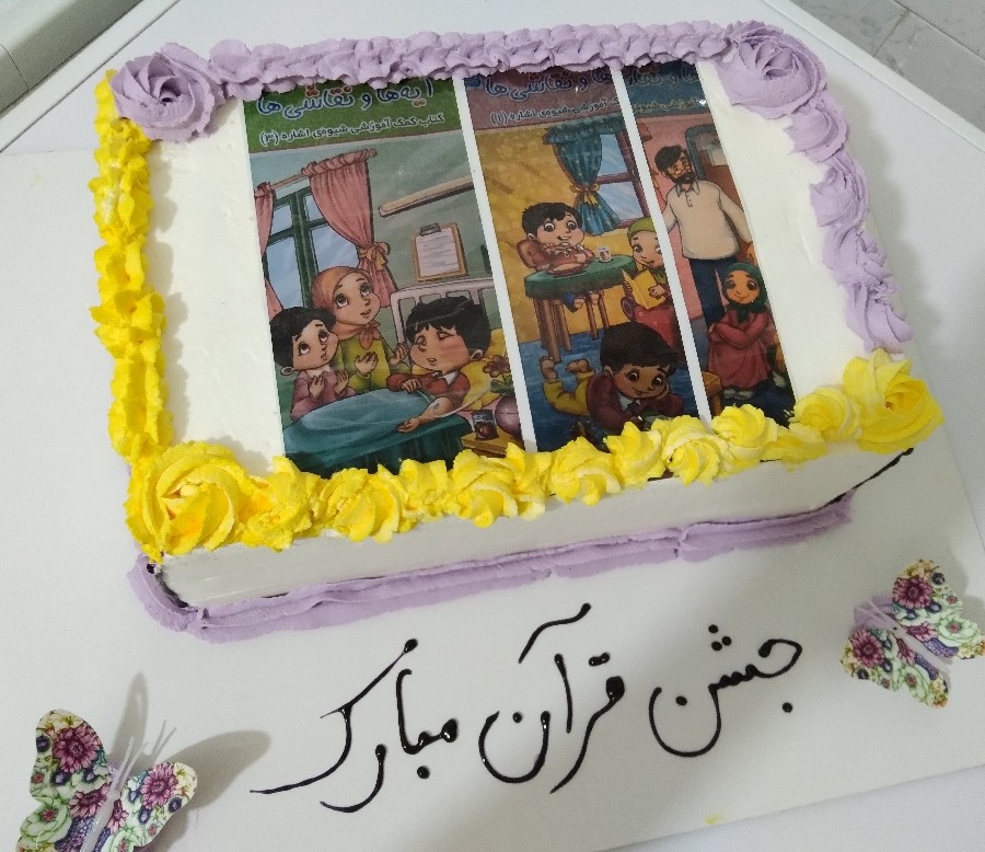 عکس کیک اسفنجی شکلاتی و وانیلی