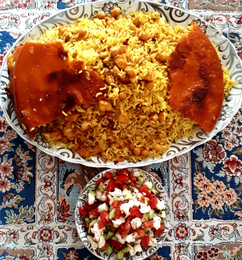عکس نخود پلوی کرمانی # با زیره ی فراوان # جاتون سبز عزیزان پاپیونی #