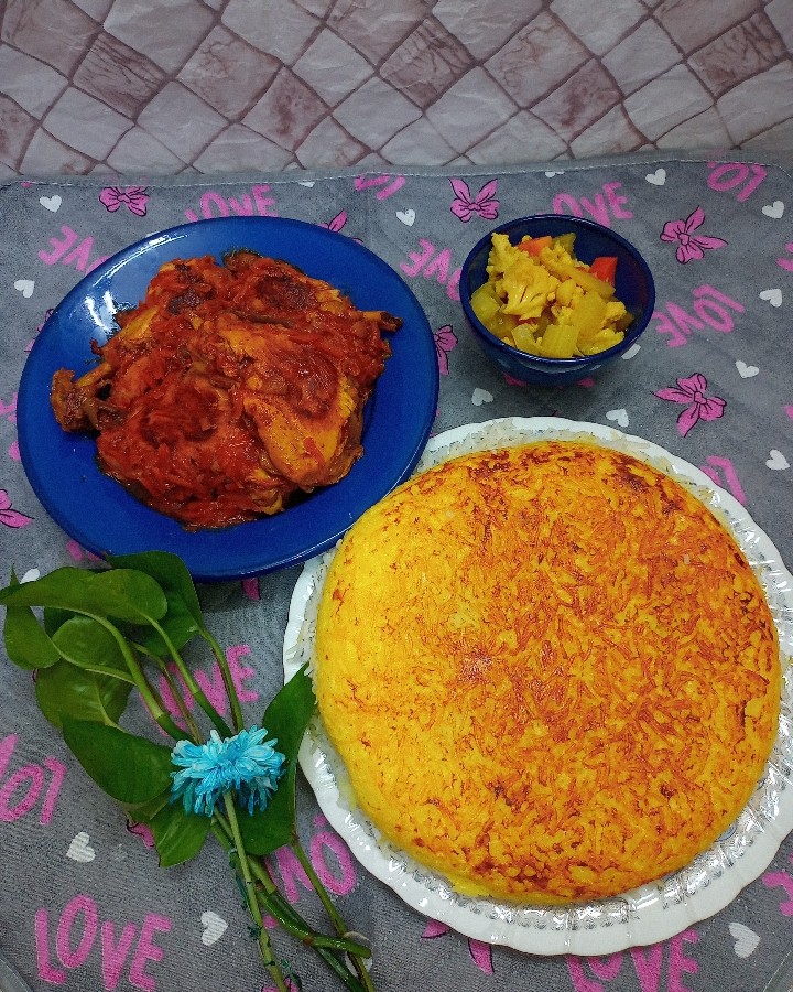 عکس برنج ومرغ مجلسی