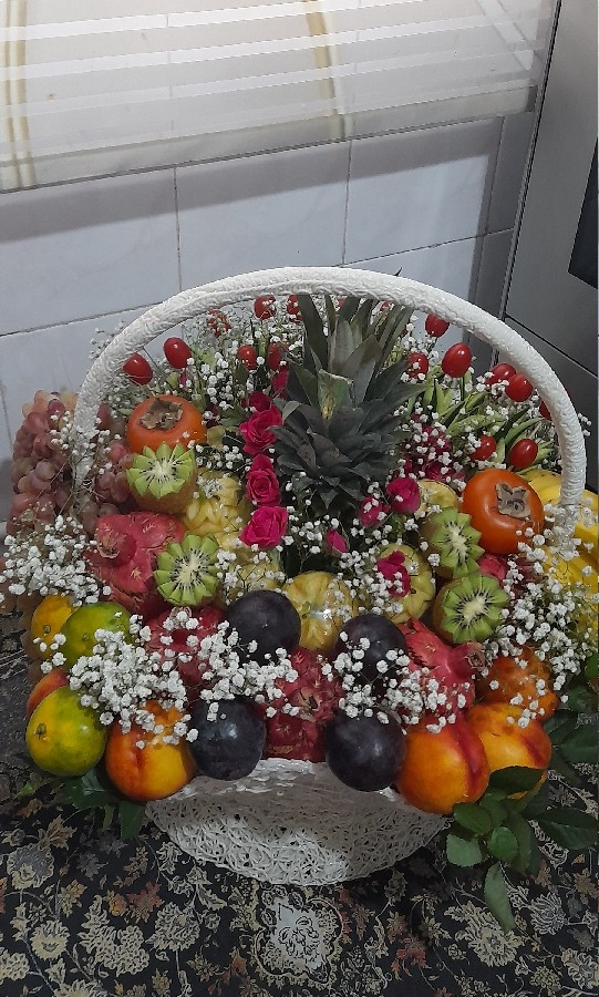 عکس تزیین سبد میوه عروس