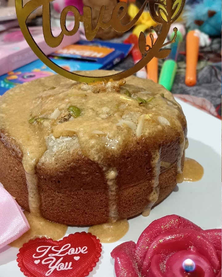 عکس کیک گردویی کاراملی ،کوکی شوکی