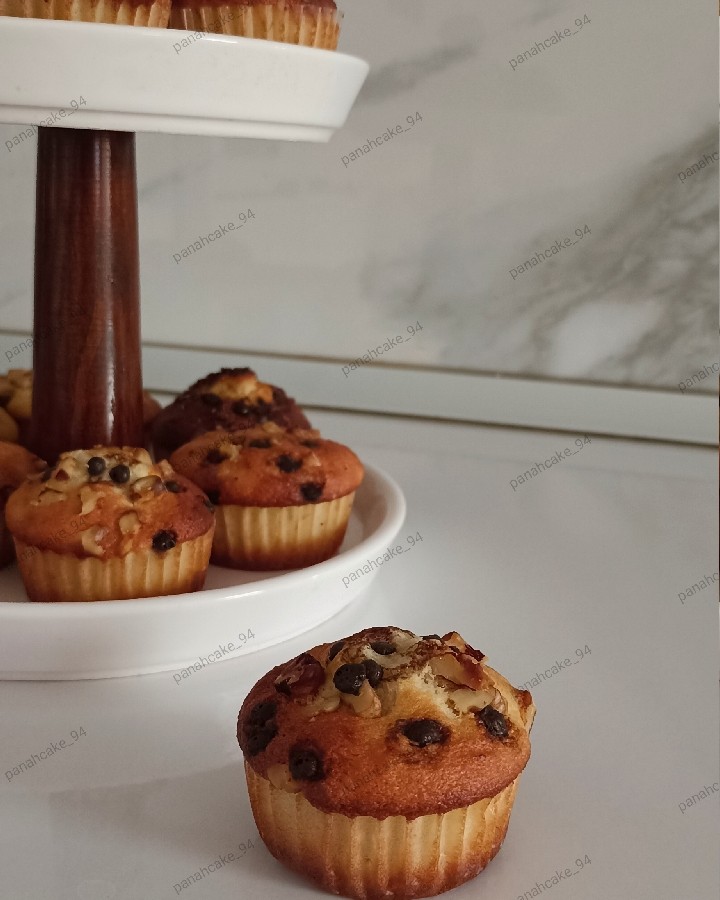 عکس کاپ کیک موز و گردو