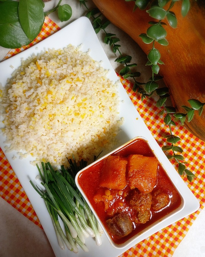 عکس خورشت کدو حلوایی