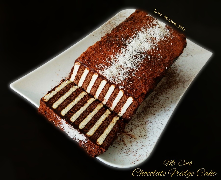 کیک یخچالی شکلاتی