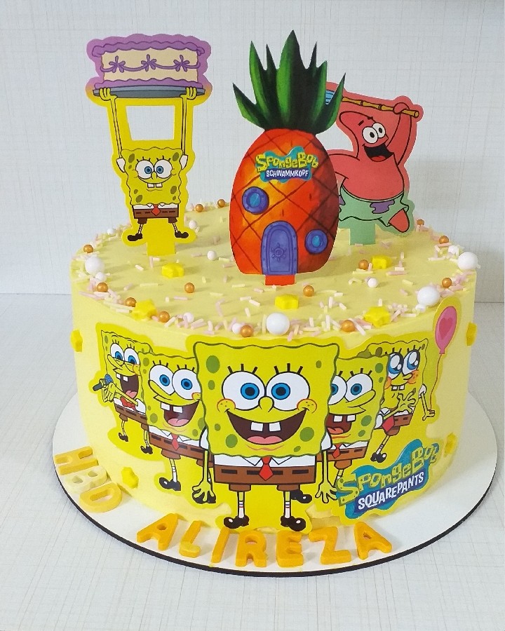 کیک باب اسفنجی سفارش مشتری عزیزمون برای پسر کوچولوی عزیز شون???