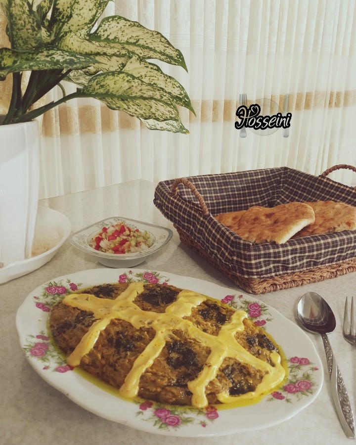 کشک بادمجون با یک وجب روغن