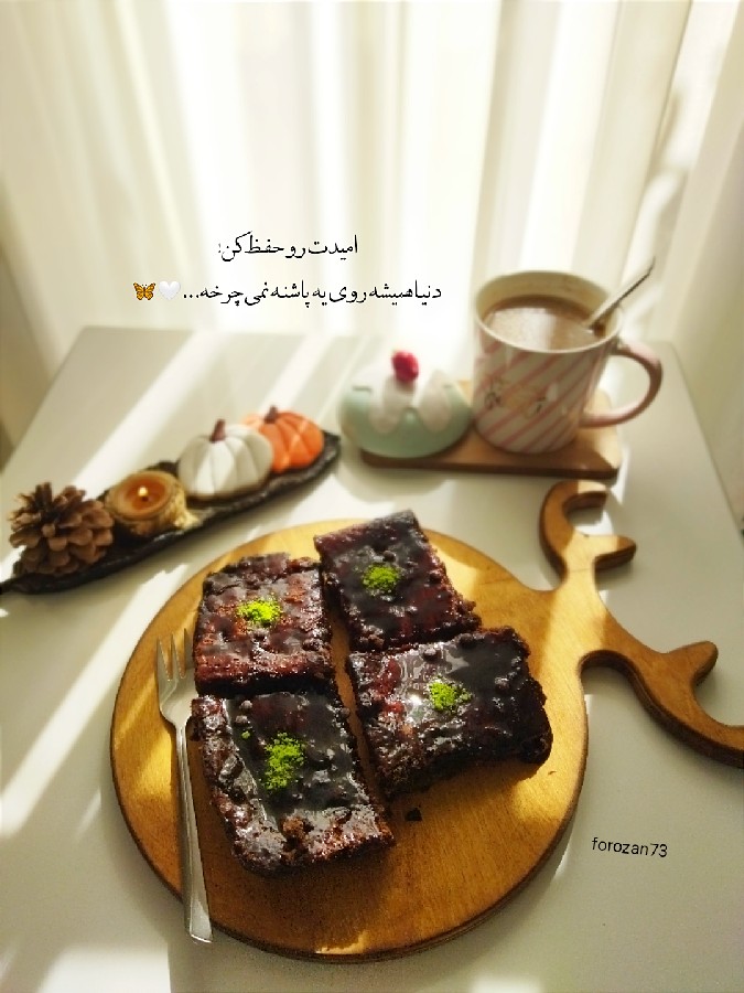 عکس کیک خیس شکلاتی