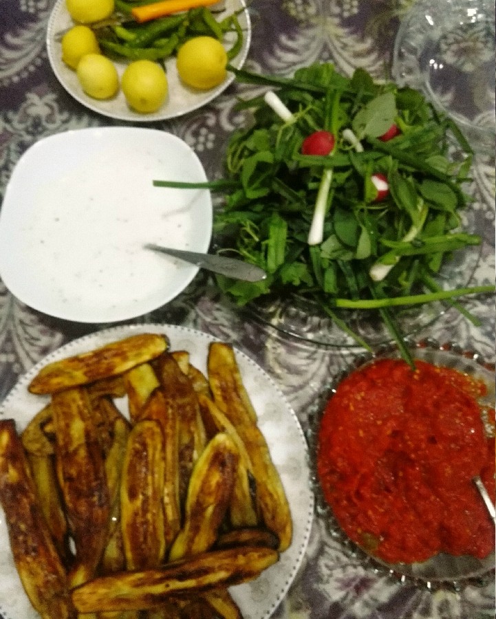عکس خوراک گوجه وبادمجان