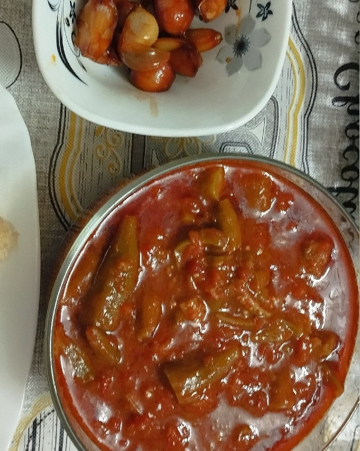 خورشت بامیه وترشی سیر هفت ساله فوری