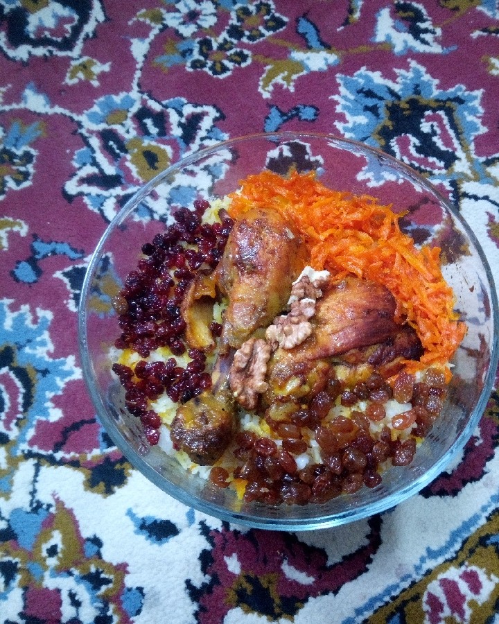 هویج پلو مرغ برا جنشواره غذا دخترم