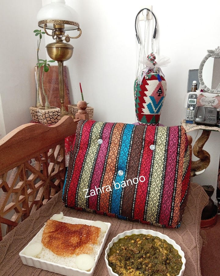 عکس چلو قورمه سبزی اردبیل. 