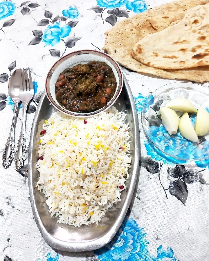 عکس قورمه سبزی غذای آقا جانم #ناهار امروزم