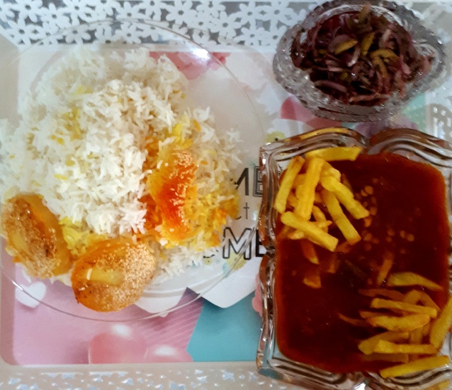 عکس ناهار ؛ خورشت قیمه # دوستان خوبم جاتون سبز #