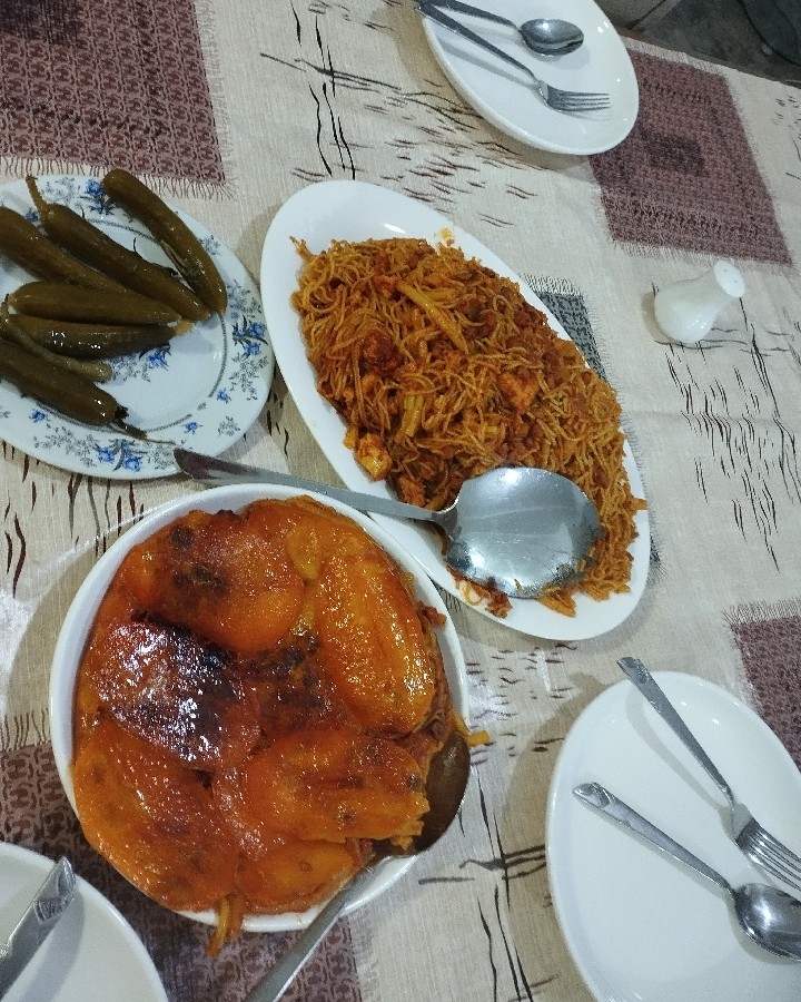 ماکارونی با ته دیگ جذاب سیب زمینی ??