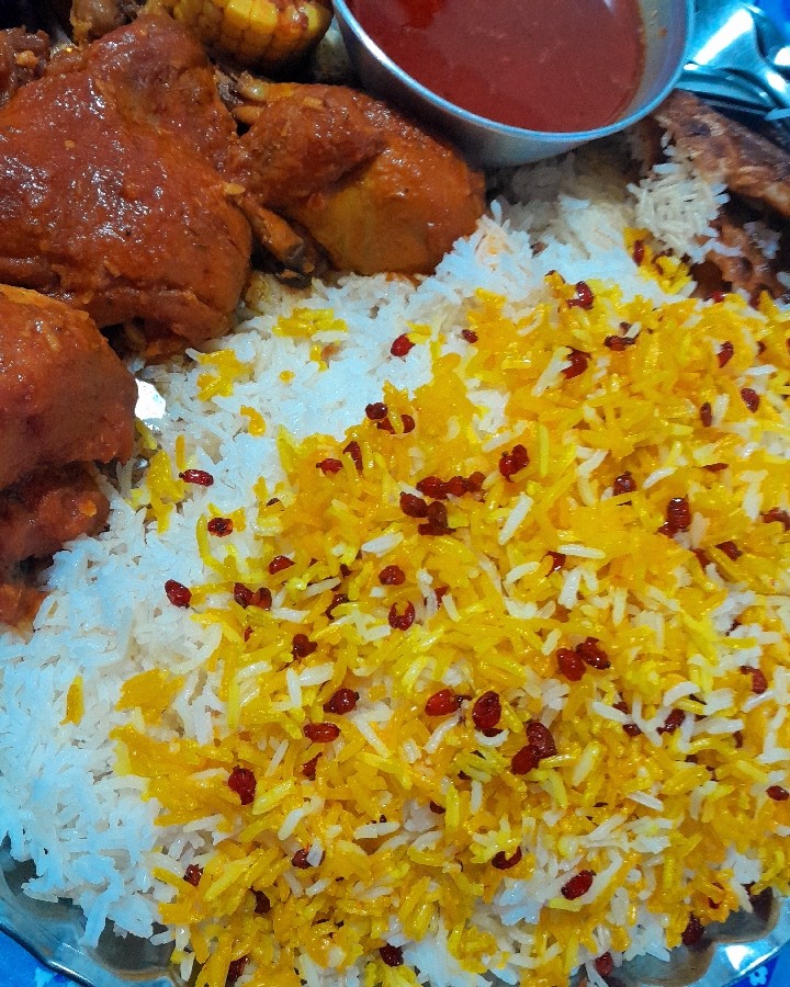 زرشک پلو با مرغ