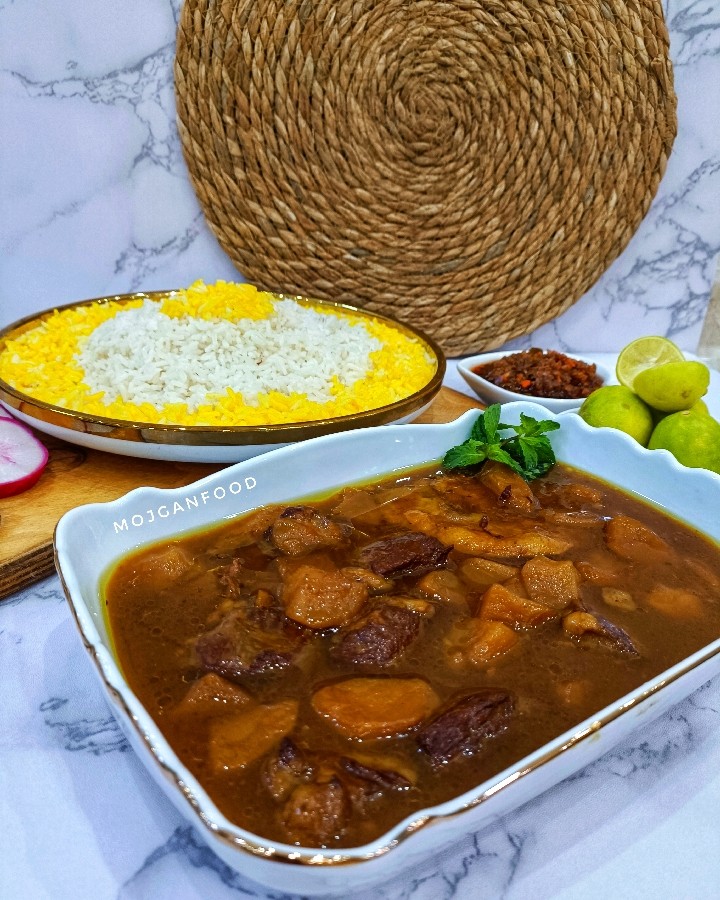 عکس خورش سیب لرستان