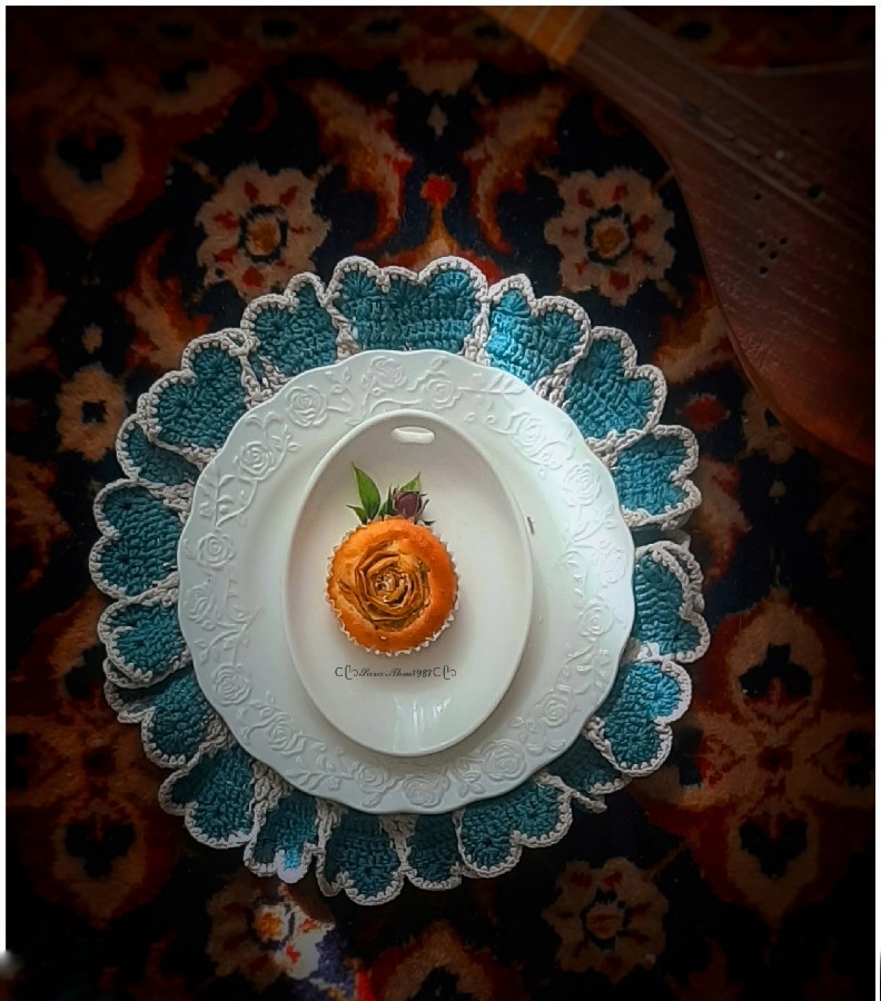 عکس کاپ کیک سیب و دارچین