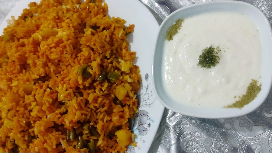 لوبیا پلو دست پخت عروس خوراک مرغ دست پخته دخترم