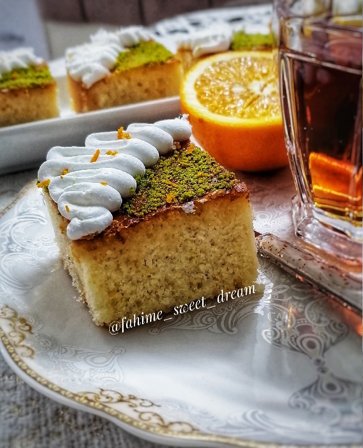 کیک خیس پرتقالی 