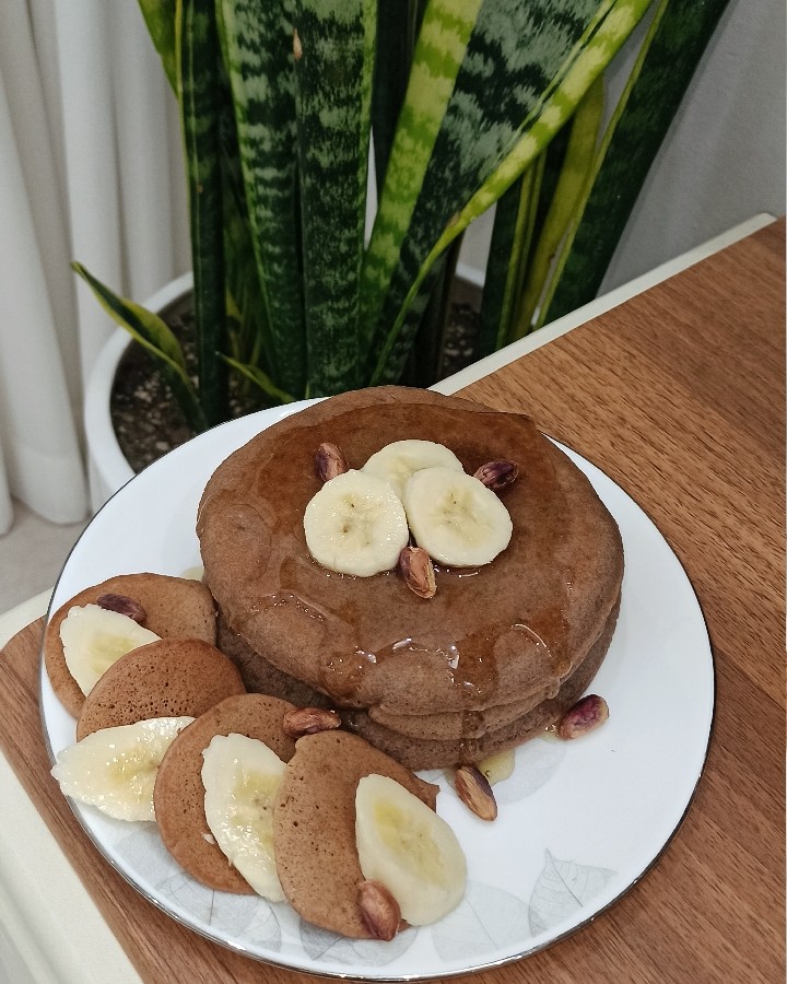 پنکیک موزی شکلاتی 