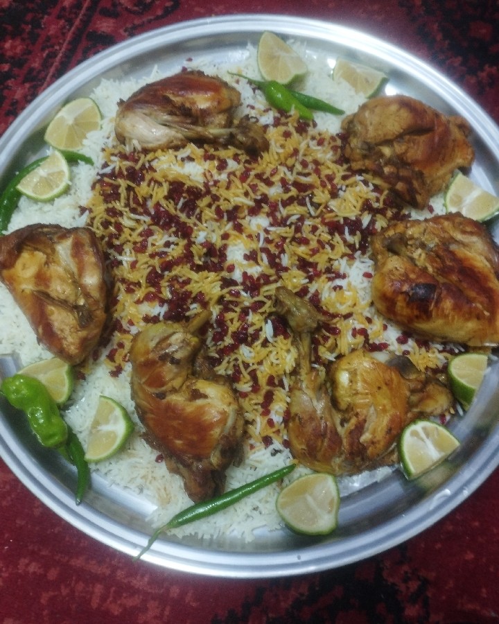 زرشک پلو با مرغ 