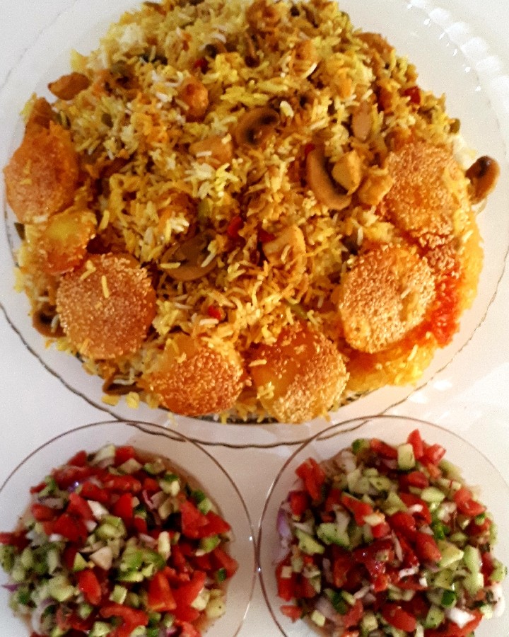 قارچ پلو # جاتون سبز دوستان خوبم #