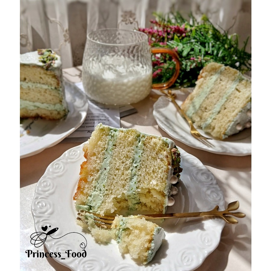 عکس کیک پسته کافیشاپی