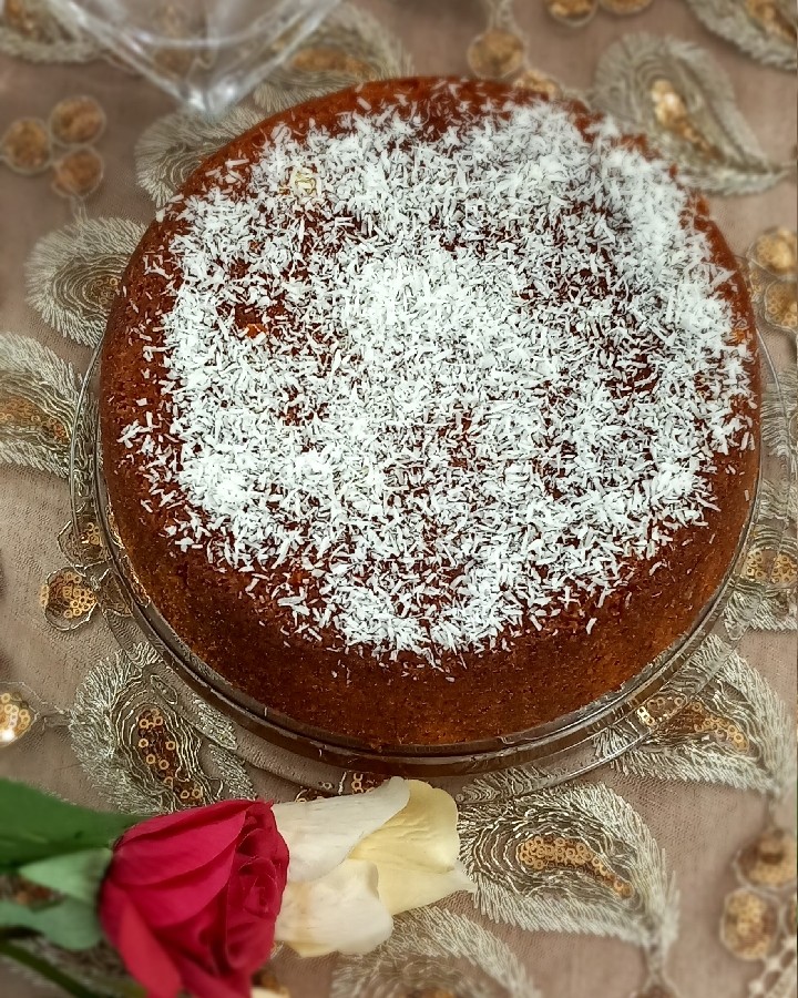 کیک نارگیل شربتی