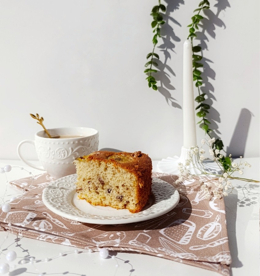 کیک موز و گردو 