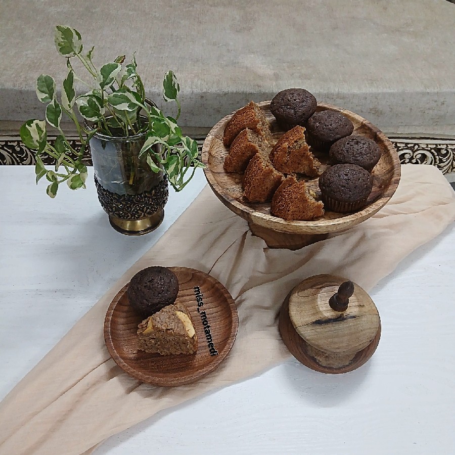 کیک سیب و دارچین 
مافین شکلاتی 