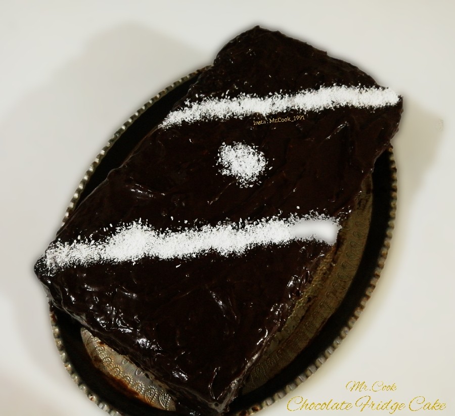 کیک یخچالی شکلاتی