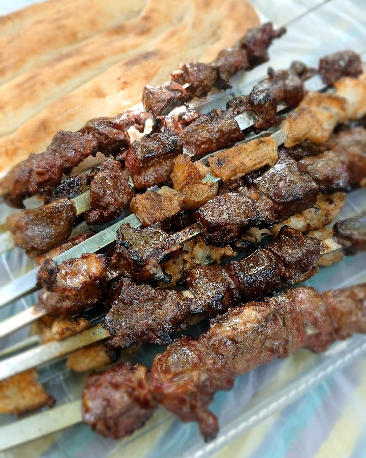 جگر کبابی با دنبه