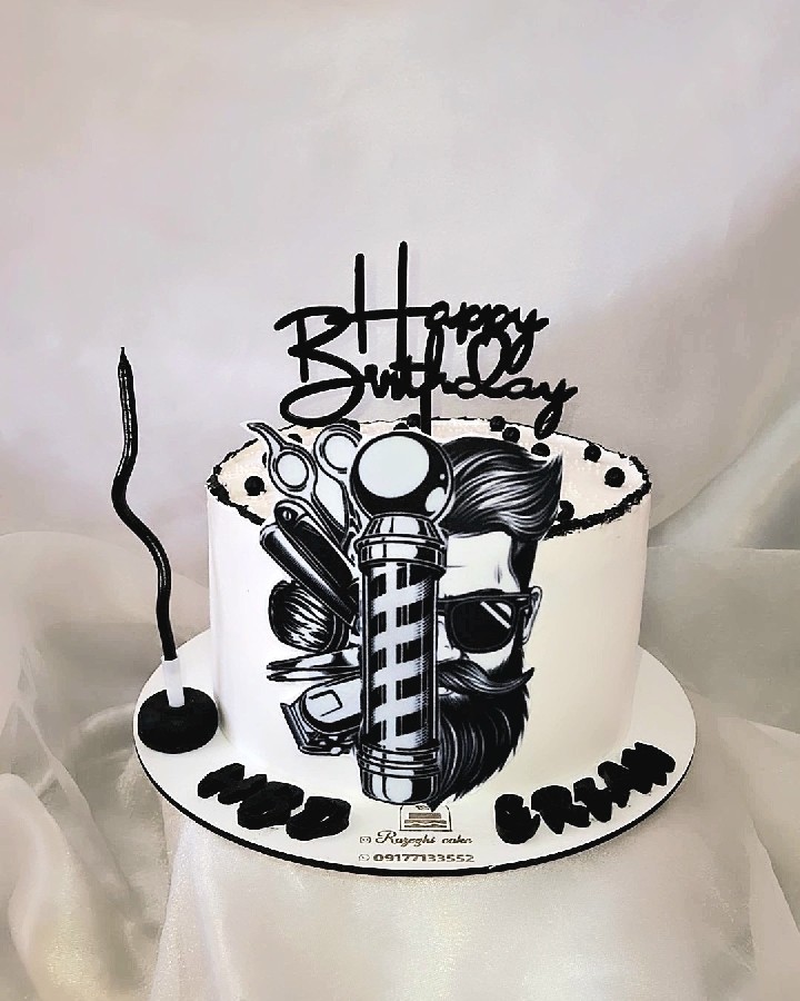 کیک آرایشگری مردانه