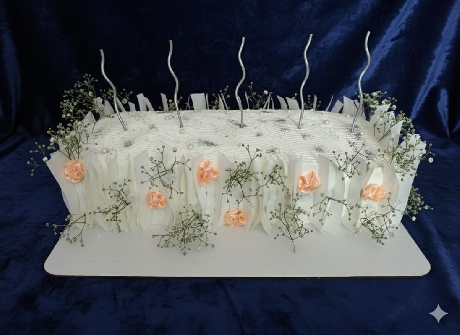   کیک با کاغذ ویفر پیپر 