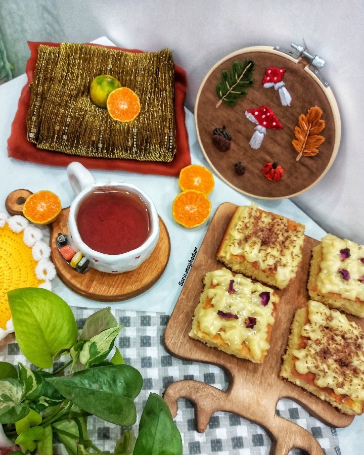 کیک وانیلی با کرمفیل