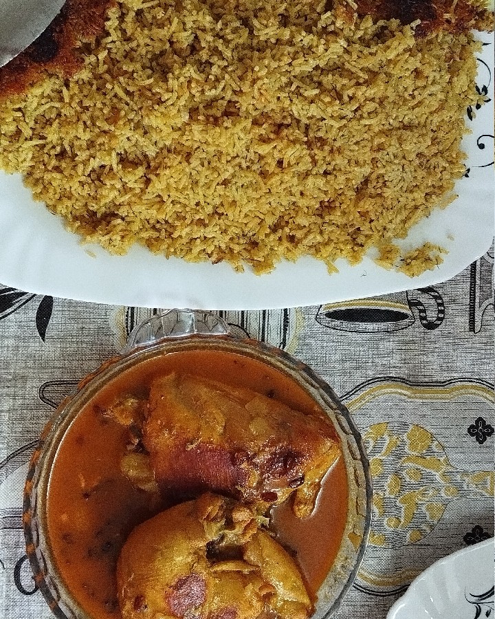 مطبگ پلو با مرغ  