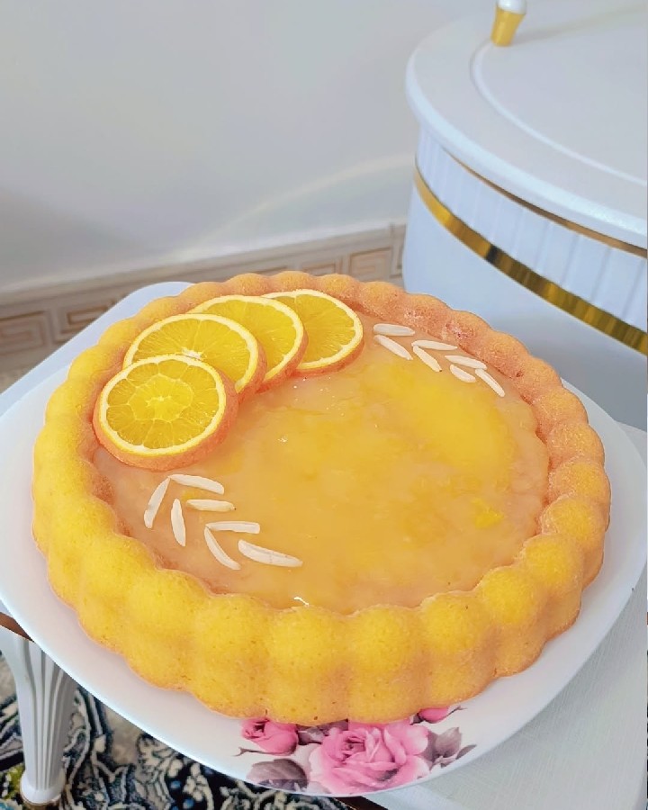 کیک پرتقال با سس پرتقالی