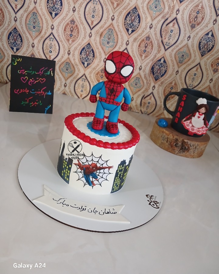 کیک مرد عنکبوتی چاپ غیر خوراکی