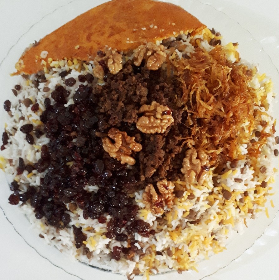 عدس پلو # دوستان پاپیونی من ؛ جاتون سبز #