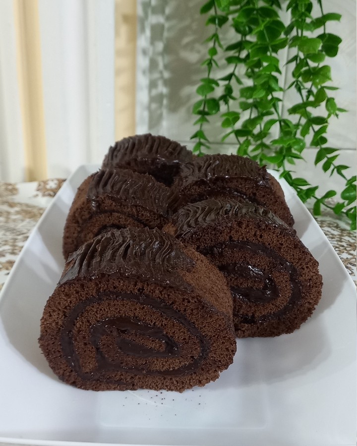 رولت شکلاتی بدون فر
