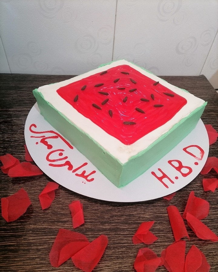 سلام دوستای خوبم حالتون چطوره؟ ممنون ک لایک میکنید.کیک یلدای پارسال ک مصادف بایک تولدبود?