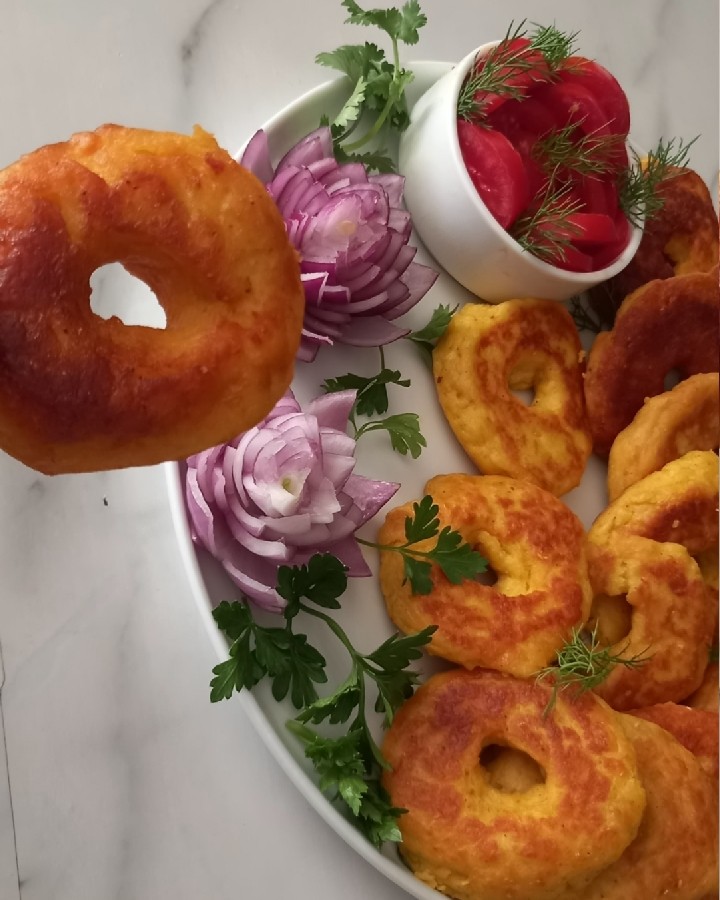 کوکو سیب زمینی به شکل دونات تقدیم نگاه مهربانتون 