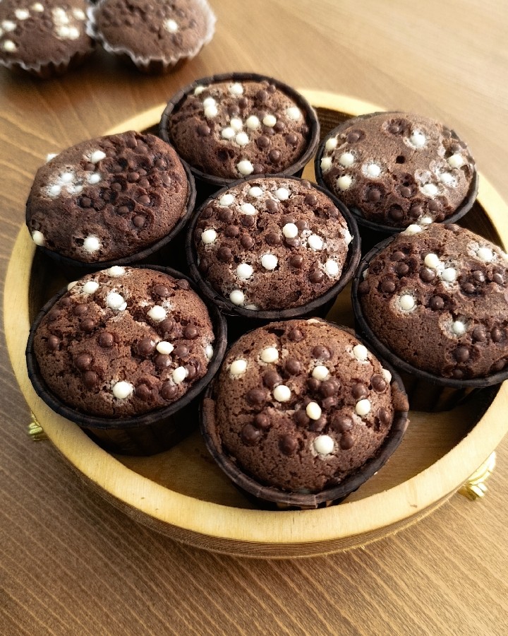 کاپ کیک شکلاتی موزی