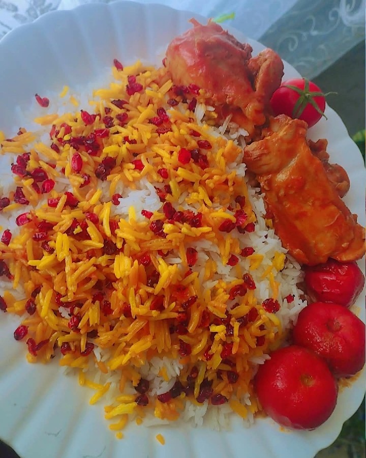 زرشک پلو و مرغ