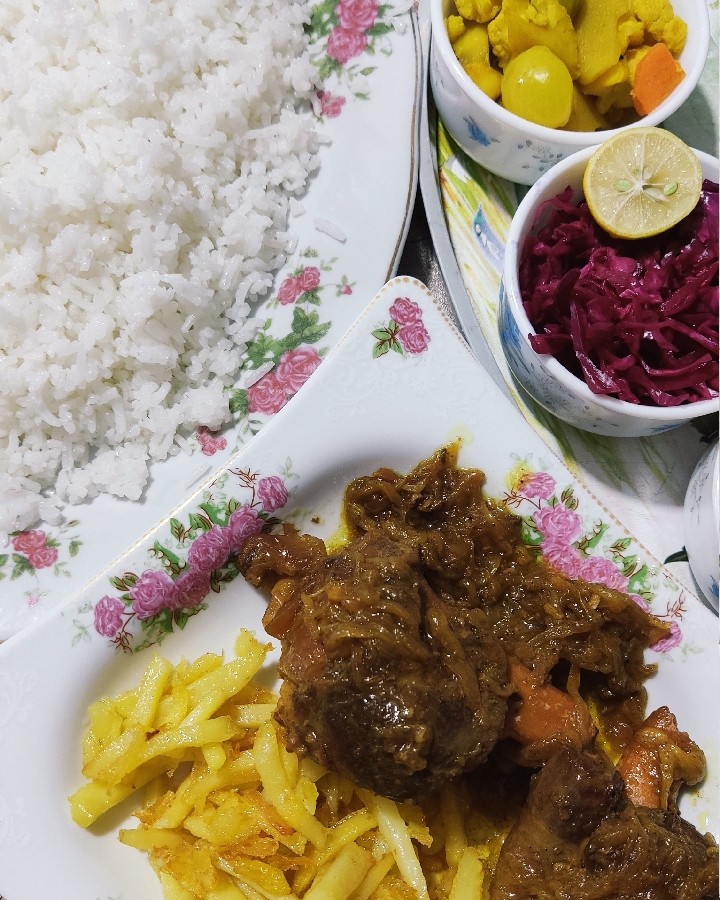 چلو گوشت رستورانی 